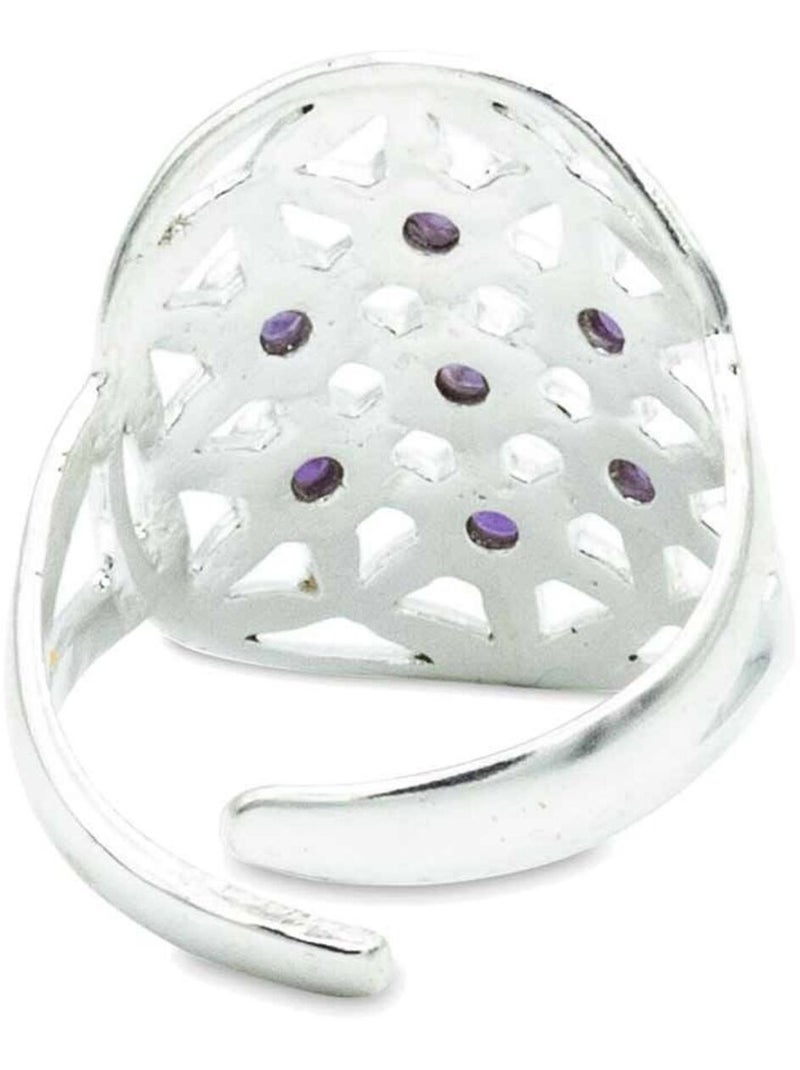 Bague En Argent Avec Améthyste - Taille 52-53 (neuve Sans Boîte)