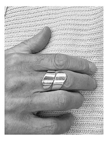 Bague en argent anneau spirale, Bijoucolor