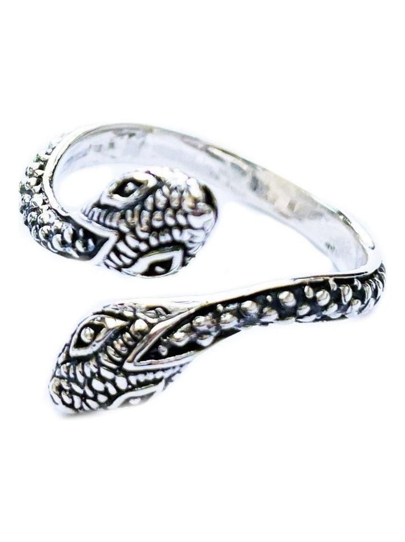 bague en argent serpent réglable Argenté - Kiabi