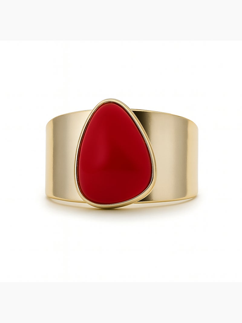 Bague en corail Luxenter sheak Taille réglable Rouge - Kiabi