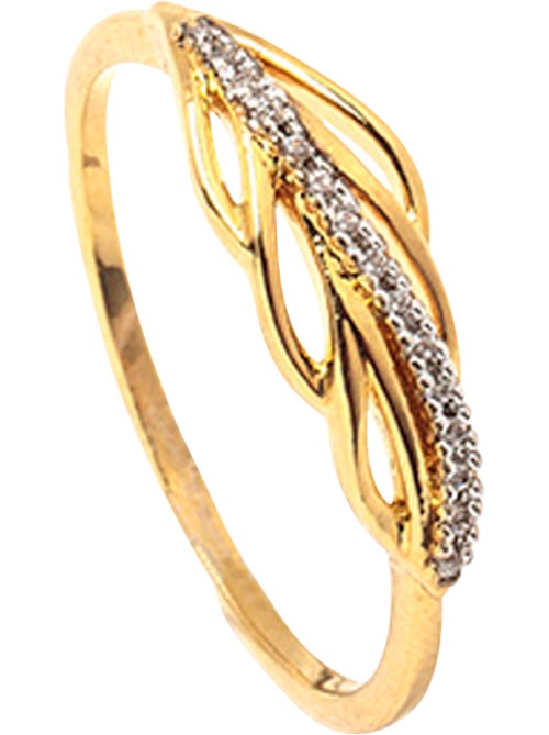 Bague en plaqué or avec zirconias - DAXON - Kiabi