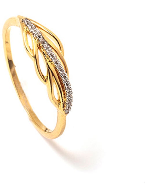 Bague en plaqué or avec zirconias - DAXON - Kiabi