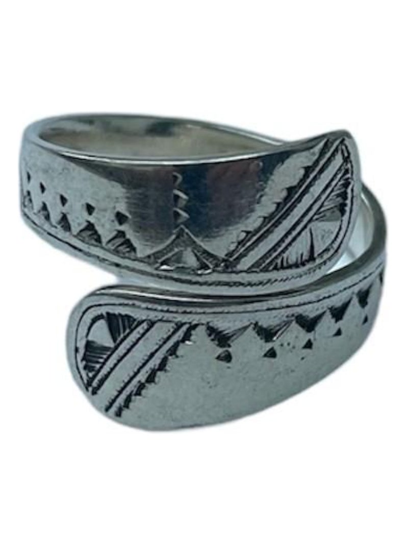 Bague ethnique Touareg  argent croisée Argent - Kiabi