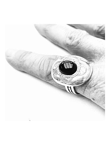 Bague ethnique Touareg argent forme ovale