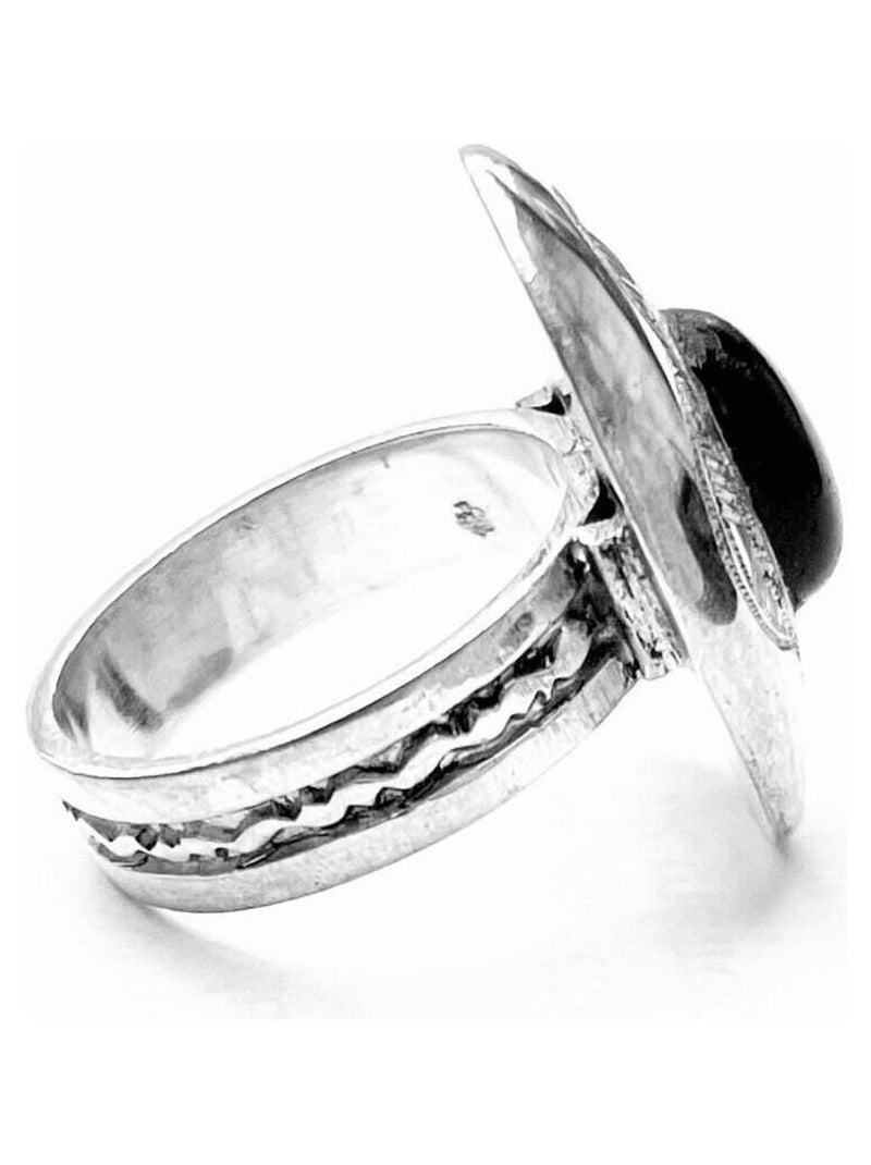 Bague ethnique Touareg argent forme ovale Argenté - Kiabi