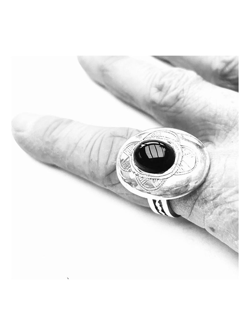 Bague ethnique Touareg argent forme ovale Argenté - Kiabi