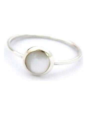 Bague fine en argent et nacre