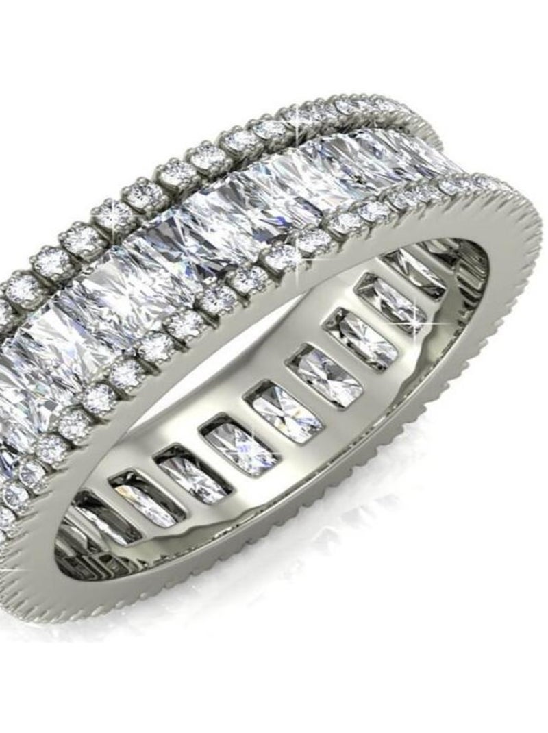 Bague Glamour Lock - Argenté et Cristal Argent - Kiabi