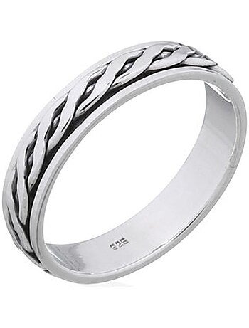 Bague homme anti-stress en argent