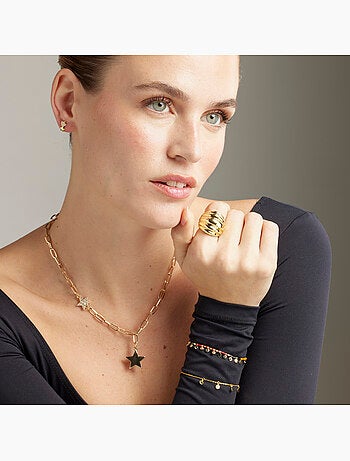 Bague Luxenter Abalt et plaqué or 18k