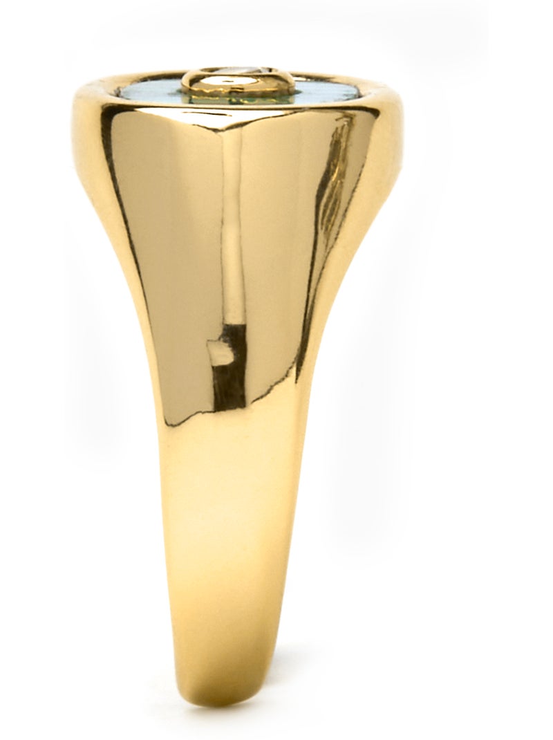 Bague Luxenter avec malachite et plaqué or 18k - Staxo Taille réglable Vert - Kiabi