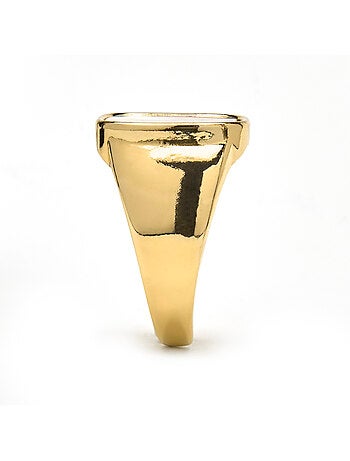 Bague Luxenter avec nacre blanche et plaqué or 18k - Misau Taille réglable