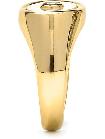 Bague Luxenter avec nacre blanche et plaqué or 18k - Staxo Taille réglable
