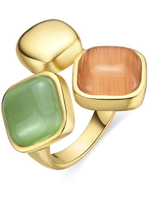 Bague Luxenter avec œil de chat multicolore plaqué or 18 carats - Shureo - Kiabi