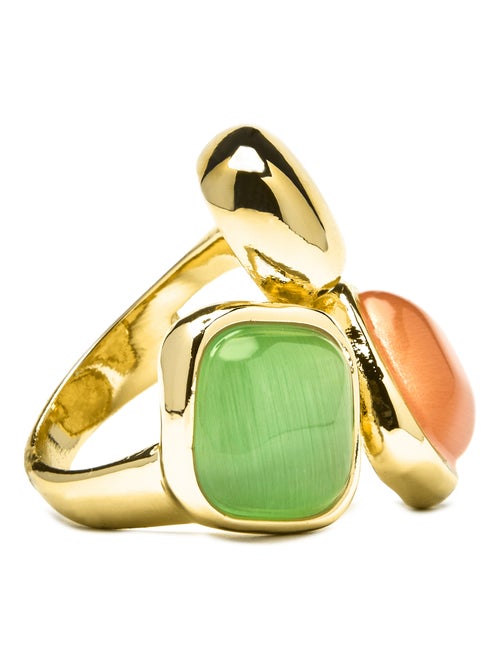 Bague Luxenter avec œil de chat multicolore plaqué or 18 carats - Shureo - Kiabi