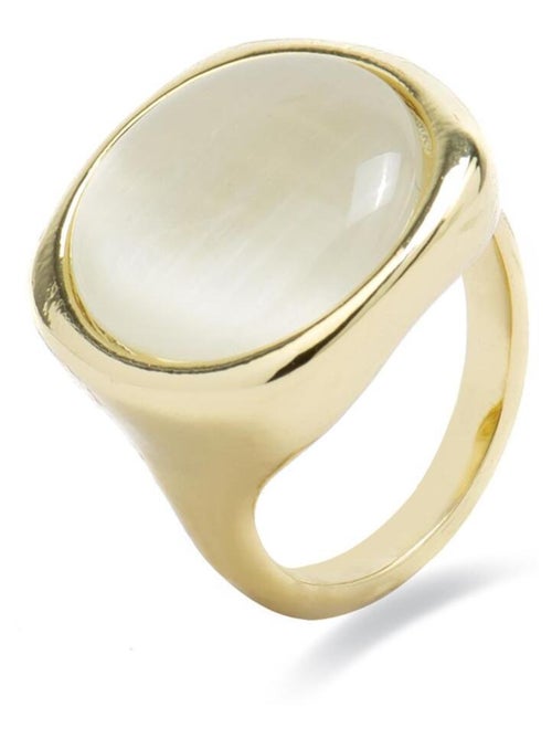 Bague Luxenter avec œil de chat plaqué or 18 carats - Uther - Kiabi