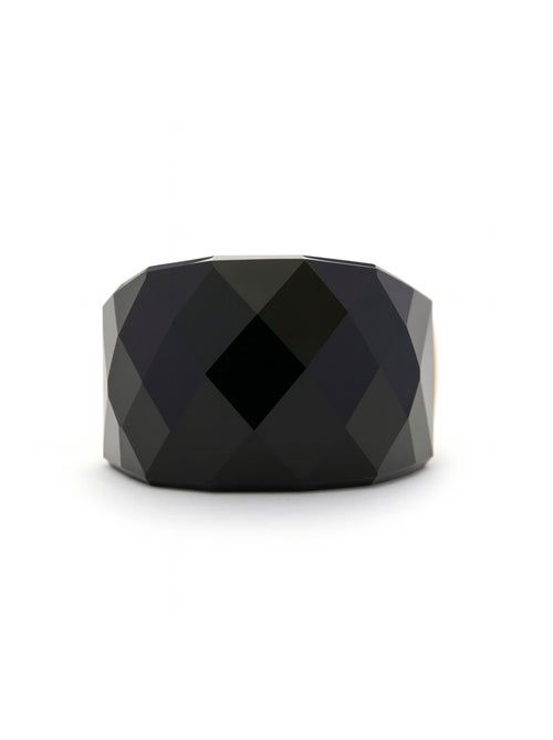 Bague Luxenter avec Onyx et Quartz Hydrothermal plaqué or jaune 18 carats - Hianvi - Kiabi