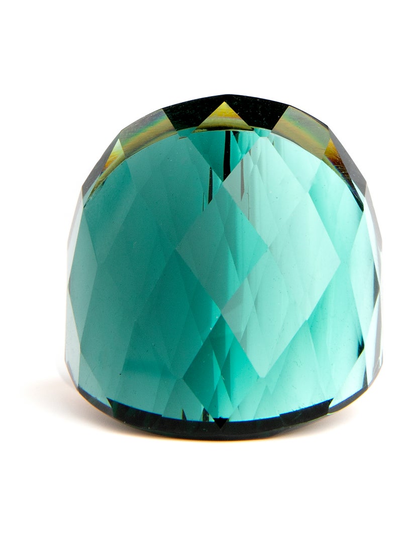 Bague Luxenter avec Onyx et Quartz Hydrothermal plaqué or jaune 18 carats - Tak Vert - Kiabi