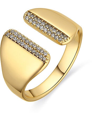 Bague Luxenter avec zircon brillant en finition or 18k - Niando