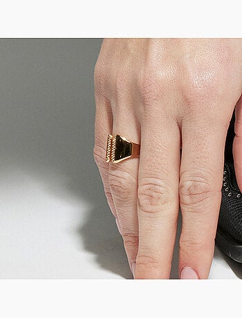 Bague Luxenter avec zircon brillant en finition or 18k - Niando