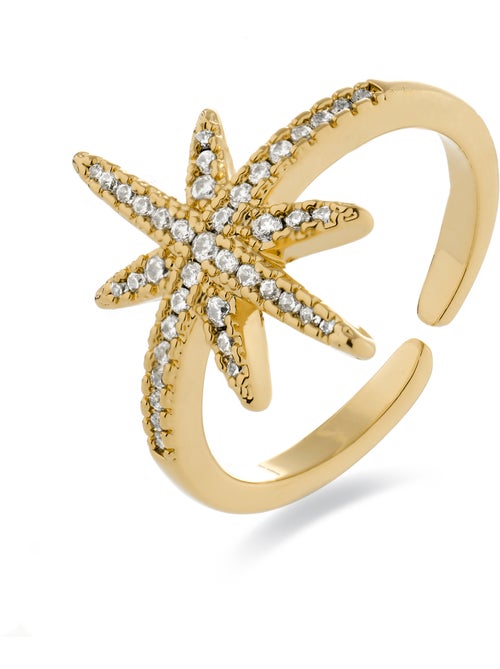 Bague Luxenter avec zircone brillante, finition en or jaune 18 carats - Oriok - Kiabi Bague Luxenter avec zircone brillante, finition en or jaune 18 carats - Oriok - Kiabi
