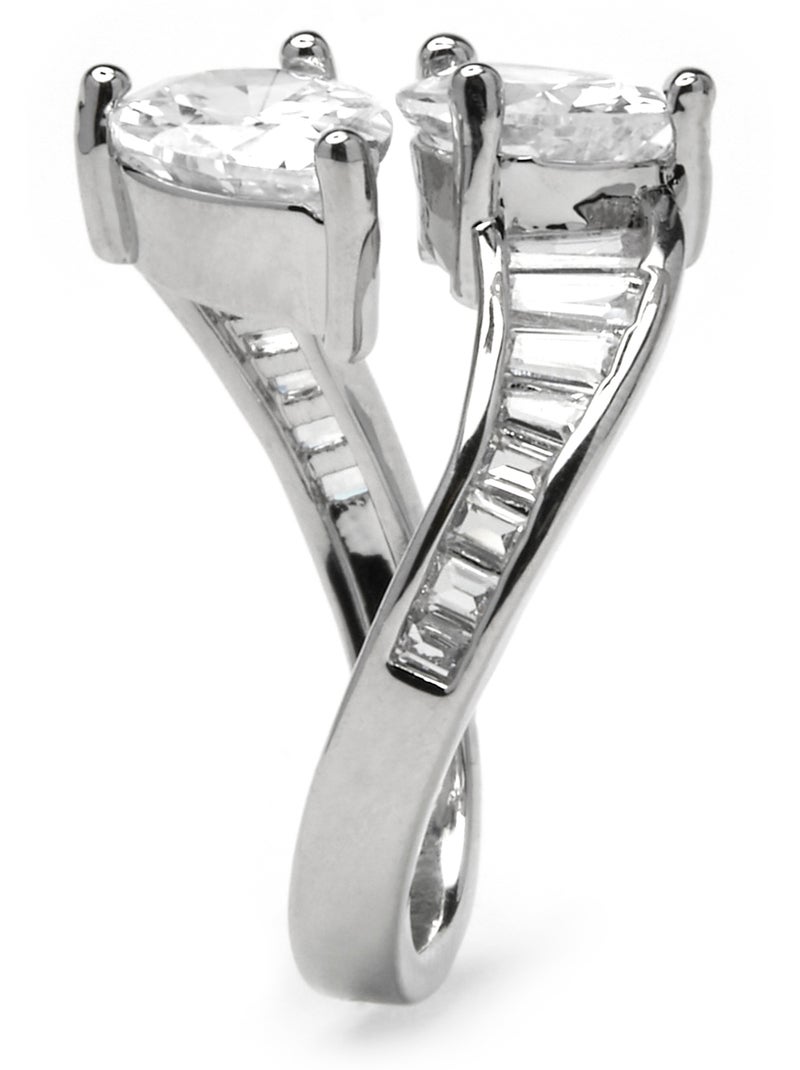 Bague Luxenter avec zirconium brillant finition argentée - Darbia Taille réglable Blanc - Kiabi