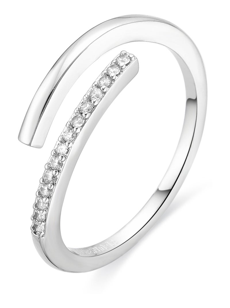 Bague Luxenter Dilex avec finition rhodiée Argent - Kiabi