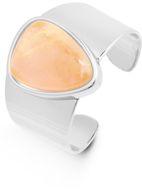 Bague Luxenter en agate orange rhodiée - Sheak Taille réglable - Kiabi