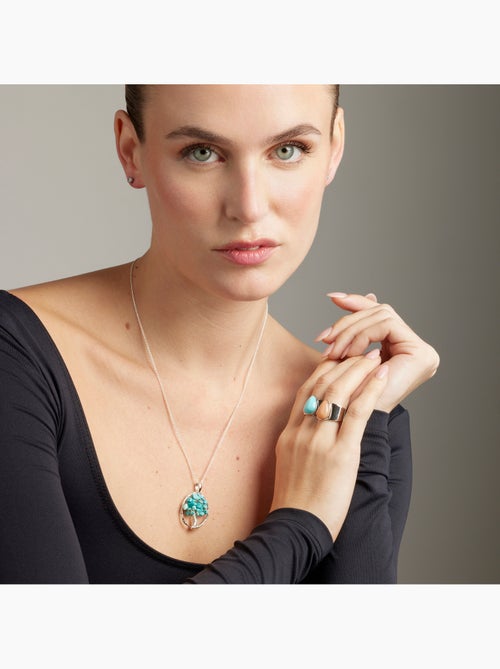 Bague Luxenter en agate orange rhodiée - Sheak Taille réglable - Kiabi