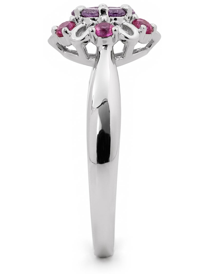 Bague Luxenter en alliage métallique et zircone multicolore, finition rhodiée - Goryah Multicolore - Kiabi