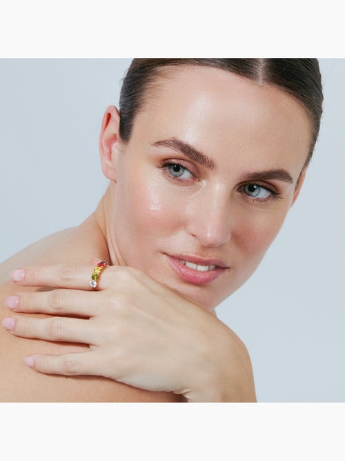 Bague Luxenter en alliage métallique et zircone multicolore, finition rhodiée - Mund - Kiabi Bague Luxenter en alliage métallique et zircone multicolore, finition rhodiée - Mund - Kiabi