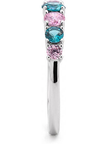 Bague Luxenter en alliage métallique et zircone multicolore, finition rhodiée - Zebe