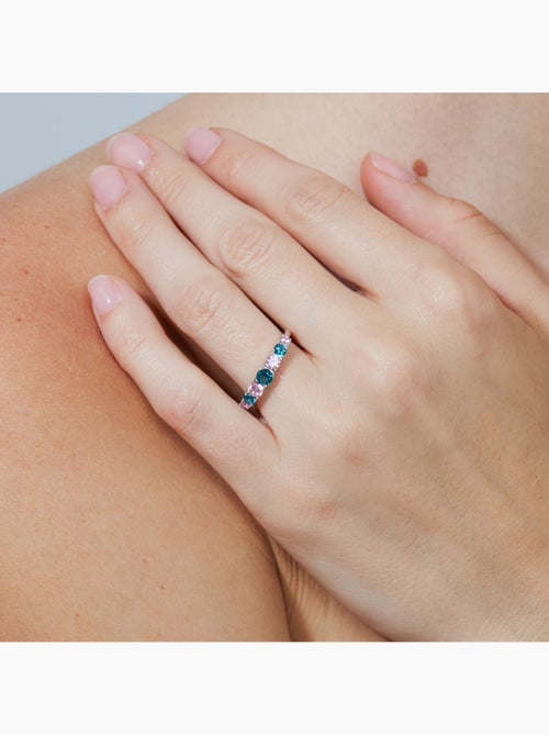 Bague Luxenter en alliage métallique et zircone multicolore, finition rhodiée - Zebe - Kiabi Bague Luxenter en alliage métallique et zircone multicolore, finition rhodiée - Zebe - Kiabi