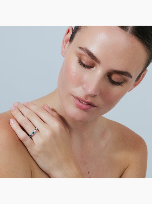 Bague Luxenter en alliage métallique et zircone multicolore, finition rhodiée - Zebe - Kiabi Bague Luxenter en alliage métallique et zircone multicolore, finition rhodiée - Zebe - Kiabi