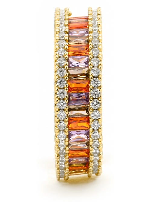 Bague Luxenter en alliage métallique et zirconie multicolore finie en or jaune 18 carats - Baldlal - Kiabi Bague Luxenter en alliage métallique et zirconie multicolore finie en or jaune 18 carats - Baldlal - Kiabi