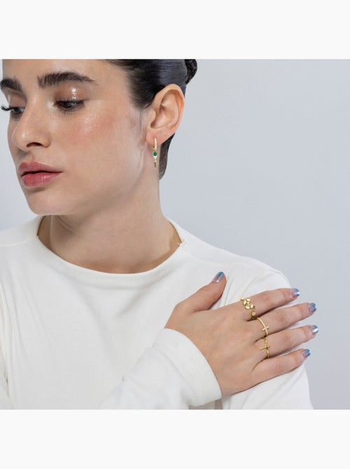Bague Luxenter en argent 925 avec zircon plaqué or jaune 18k - Azayn Taille réglable - Kiabi Bague Luxenter en argent 925 avec zircon plaqué or jaune 18k - Azayn Taille réglable - Kiabi