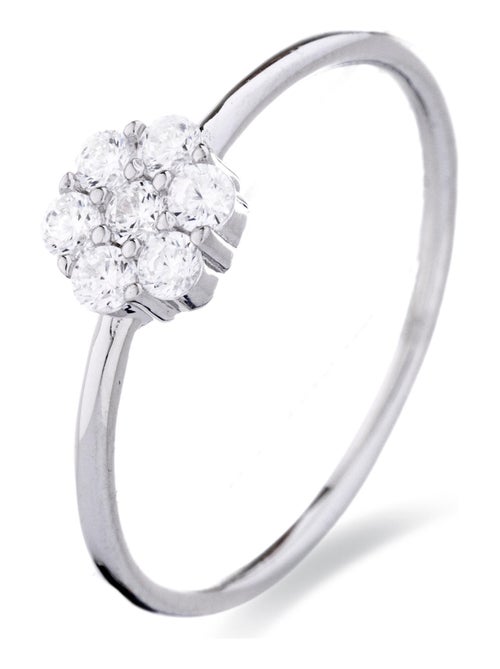 Bague Luxenter en argent 925 avec zircon rhodié - Tsein - Kiabi