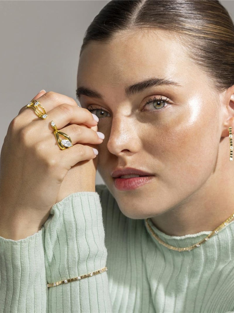 Bague Luxenter en argent 925 et or 18 carats - Tanduf Blanc - Kiabi