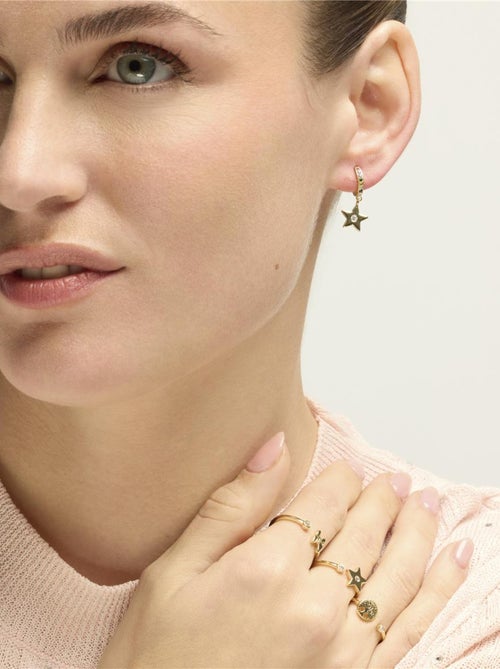 Bague Luxenter en argent 925 et or jaune 18 carats, zircone cubique brillante - Star - Kiabi