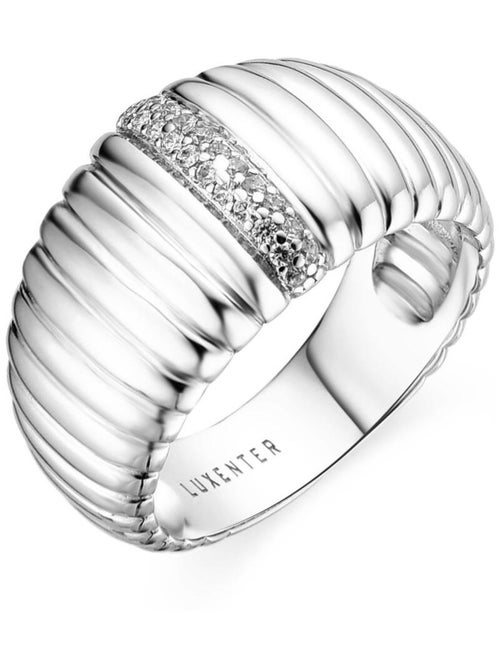 Bague Luxenter en argent 925 et zircon brillant rhodié - Dorane - Kiabi