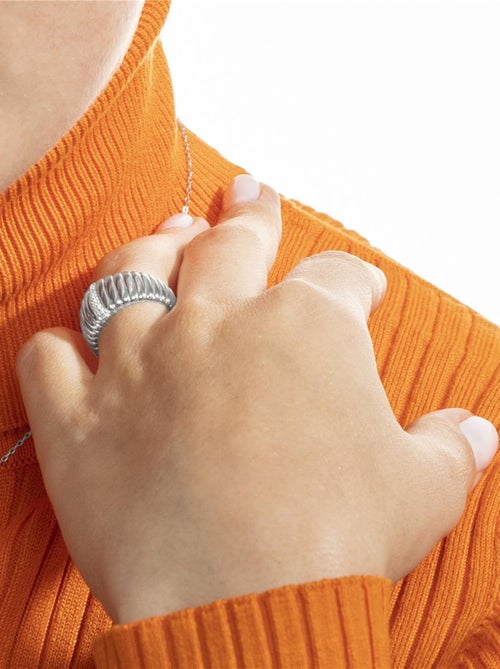 Bague Luxenter en argent 925 et zircon brillant rhodié - Dorane - Kiabi