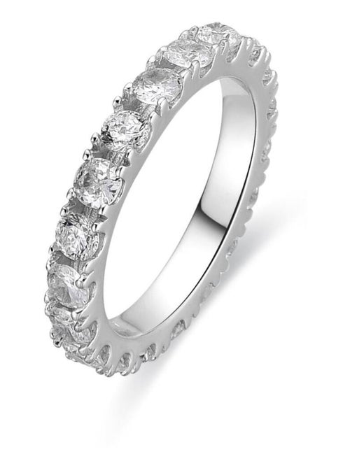 Bague Luxenter en argent 925 et zircon cubique brillant rhodié - Chauga - Kiabi