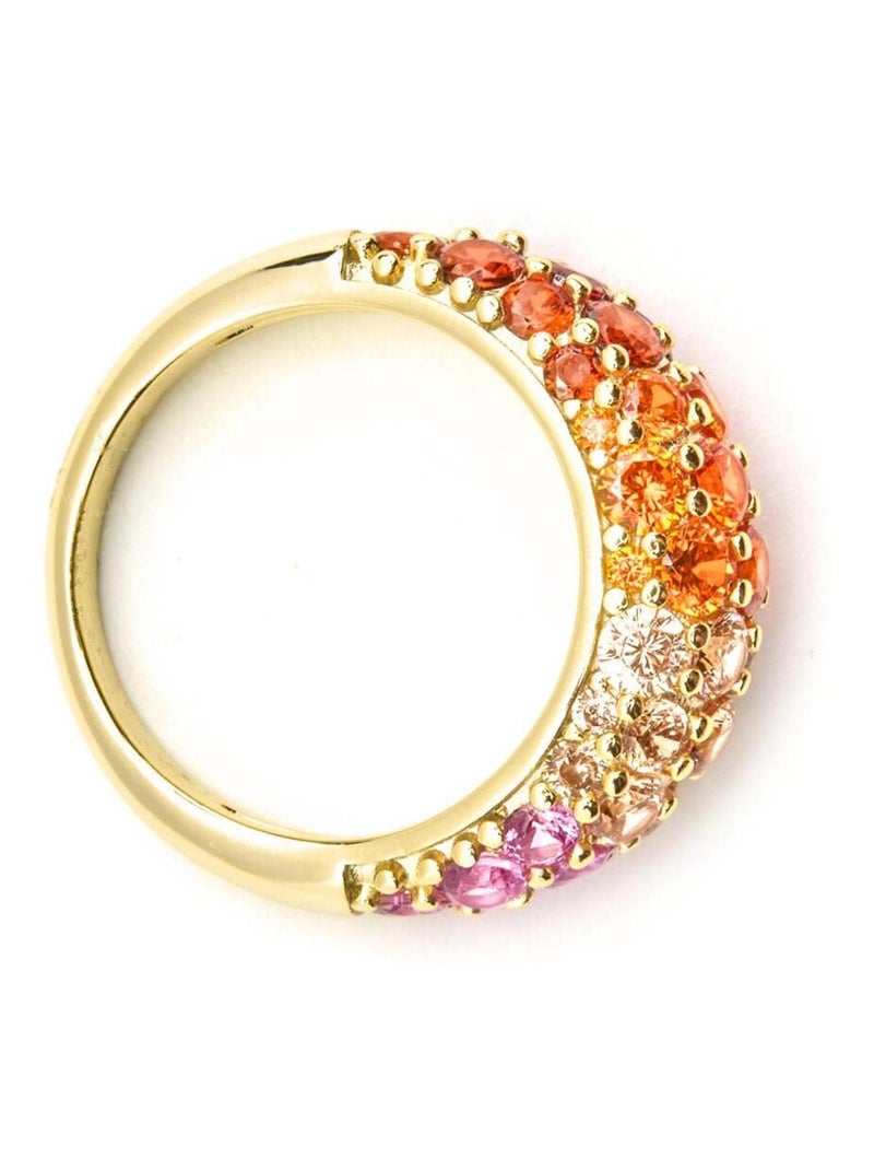 Bague Luxenter en argent 925 et zircon multicolore plaqué or 18k - Abxi Multicolore - Kiabi