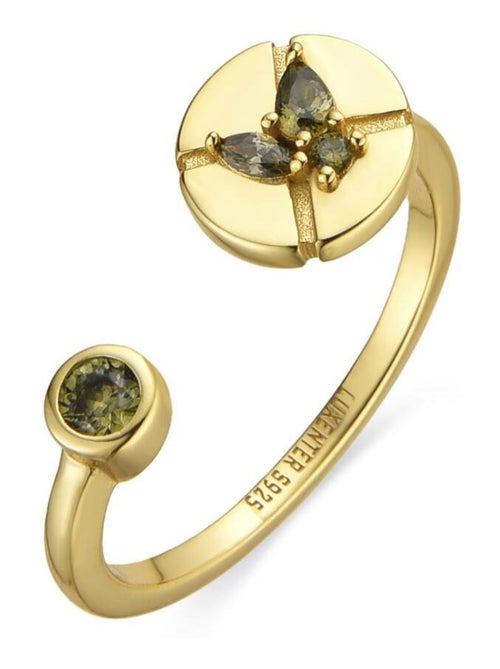 Bague Luxenter en argent 925 et zircon péridot rhodié - Ufore - Kiabi