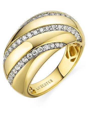 Bague Luxenter en argent 925 et zircon plaqué or 18k - Vikai