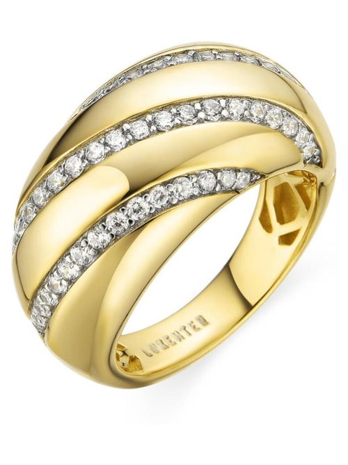 Bague Luxenter en argent 925 et zircon plaqué or 18k - Vikai - Kiabi