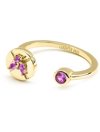 Bague Luxenter en argent 925 et zircon rose et plaqué or 18k - Ufore Taille réglable