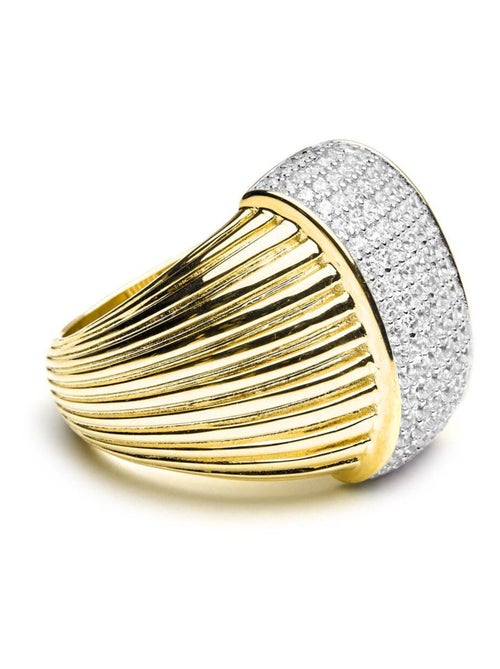 Bague Luxenter en argent 925 et zircone brillante dorée à l'or fin 18k - Prekil - Kiabi