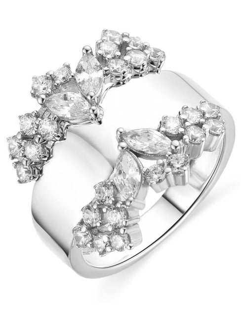 Bague Luxenter en argent 925 et zircone cubique rhodiée - Larent - Kiabi