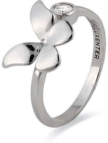 Bague Luxenter en argent 925 et zirconium rhodié - Azayn Taille réglable